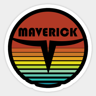 Maverick Retro Sunset Sticker